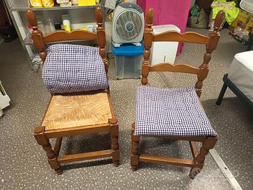 20€ l' una sedie impagliate con cuscino