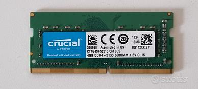 Crucial 4GB DDR4 2133 MT/s (PC4-17000) SO-DIMM