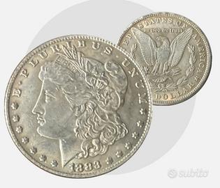 moneta argento 1 dollaro Morgan 1883