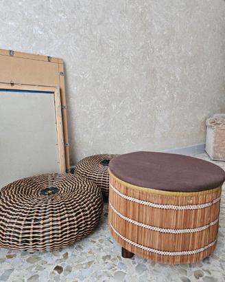 Set tre puff in bamboo