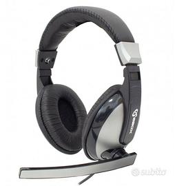 Cuffie Gaming con Microfono Nero HS-302