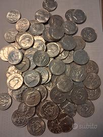 monete  argento  mezzo dollaro  u.s a.