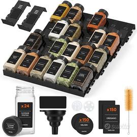 Organizer Spezie per Cassetti 24 pezzi con 24 Bott