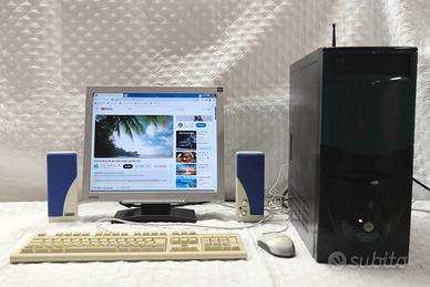 PC Desktop completo E2160, 3 Gb RAM, WiFi, Monitor