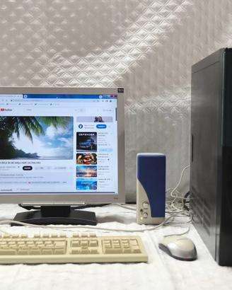 PC Desktop completo E2160, 3 Gb RAM, WiFi, Monitor