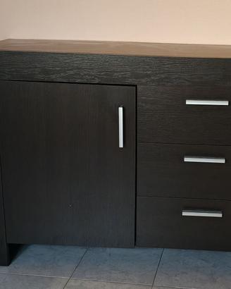 Credenza / Madia moderna legno scuro (120x42x84cm)
