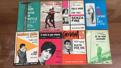 8 spartiti vintage. Musica Italiana