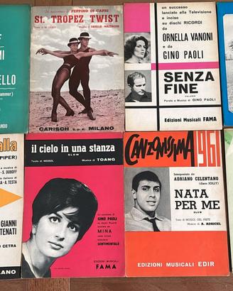 8 spartiti vintage. Musica Italiana
