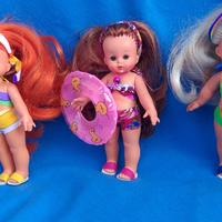 Lotto 3 mini Furga EVA vintage doll moda mare