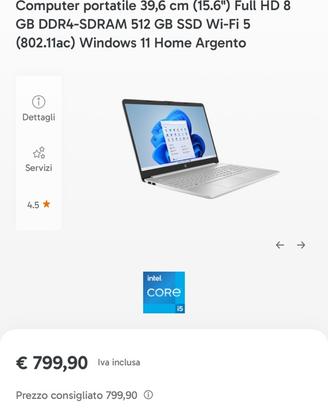 Notebook HP 15.6" Intel Core i7 | 16GB RAM | 512GB