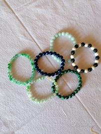 lotto di bracciali elastici pietra dura