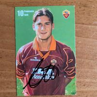 Cartolina as roma totti autografata montella