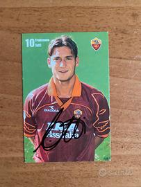 Cartolina as roma totti autografata montella