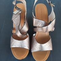 Zanon sandalo oro rosa n.38 con zeppa