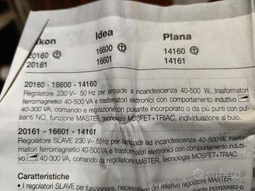 Dimmer regolatore  intensità luci