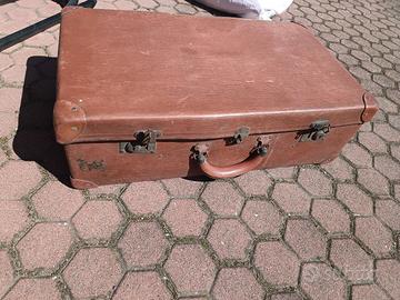 Valigia vintage rigida marrone