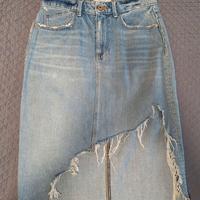 Gonna midi di jeans Zara