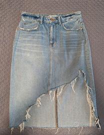 Gonna midi di jeans Zara