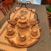 servizio caffè da sei tazze in capodimonte
