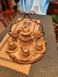 servizio caffè da sei tazze in capodimonte
