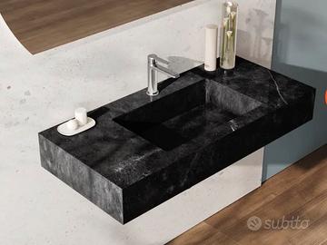 Lavabo sospeso o da appoggio in gres marmorizzato