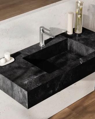 Lavabo sospeso o da appoggio in gres marmorizzato