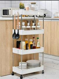 Carrellino porta oggetti con ruote