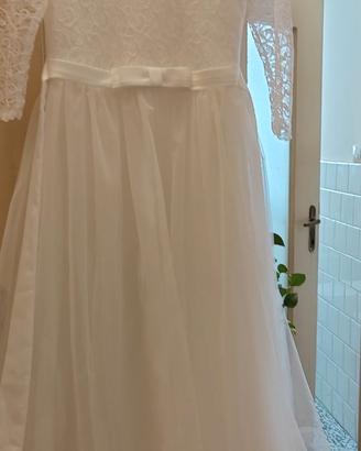 Vestito ragazza con pizzo e tulle