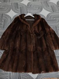 Cappotto pelliccia rat musqué visonato vintage fur