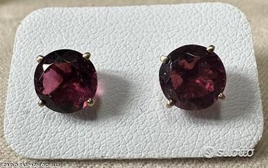 ORECCHINI ORO GIALLO 18kt. TORMALINE / RUBELLITE