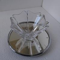 vaso centrotavola Orrefors in cristallo 