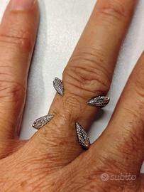 anello artigli con strass 