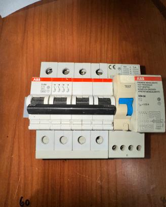 ABB S254 C16 + DDA64 differenziale 4 poli