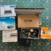 telefonia vintage + router fibra TIM hub +