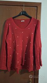 Maglione rosso a pois Fiorella Rubino