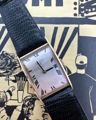 Longines Tank Tonneau ref.7770 case gold 18kt manu
