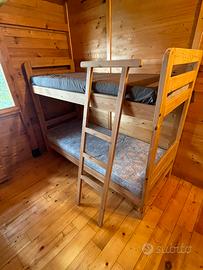 Letto castello in legno