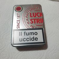 Porta sigarette Lucky Strike metallo usato