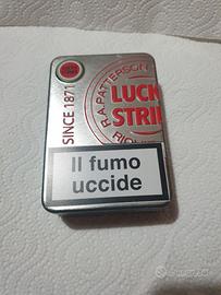 Porta sigarette Lucky Strike metallo usato
