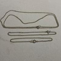 Collana e braccialetto in argento 925.