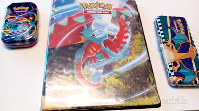 CARTE POKEMON + ALBUM + CONTENITORI