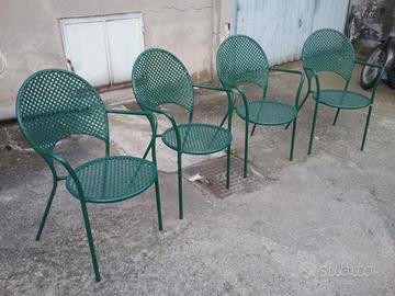 4 sedie ferro battuto da giardino EMU (cadauna)