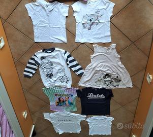 set 8 vestiti bambina 5-6 anni