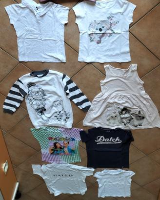 set 8 vestiti bambina 5-6 anni
