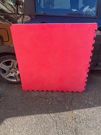 Tatami reversibili rosso/blu 104x104 cm - set 8 pz
