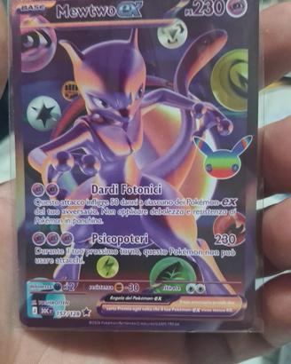 carta pokemon mewtwo futurisic rare 