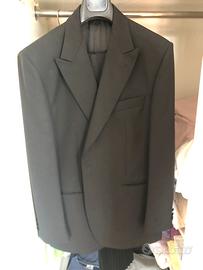 Smoking nero da uomo in lana taglia 54