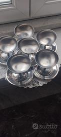 set 6 coppe gelato con piattino 