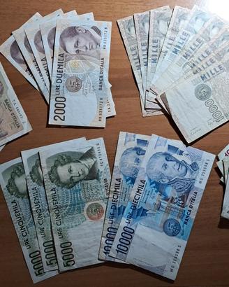 LOTTO 35 BANCONOTE  USATE,  ULTIME  LIRE