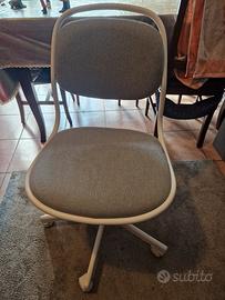 Sedia IKEA ÖRFJÄLL grigia con ruote
